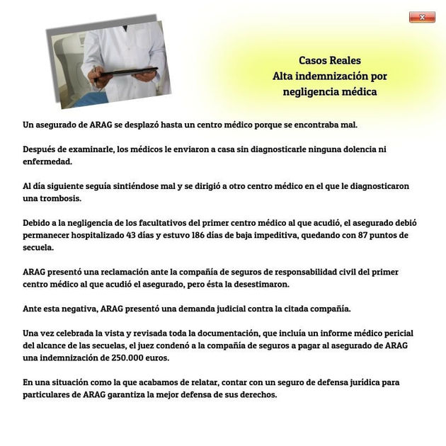 Alta indemnización por negligencia médica